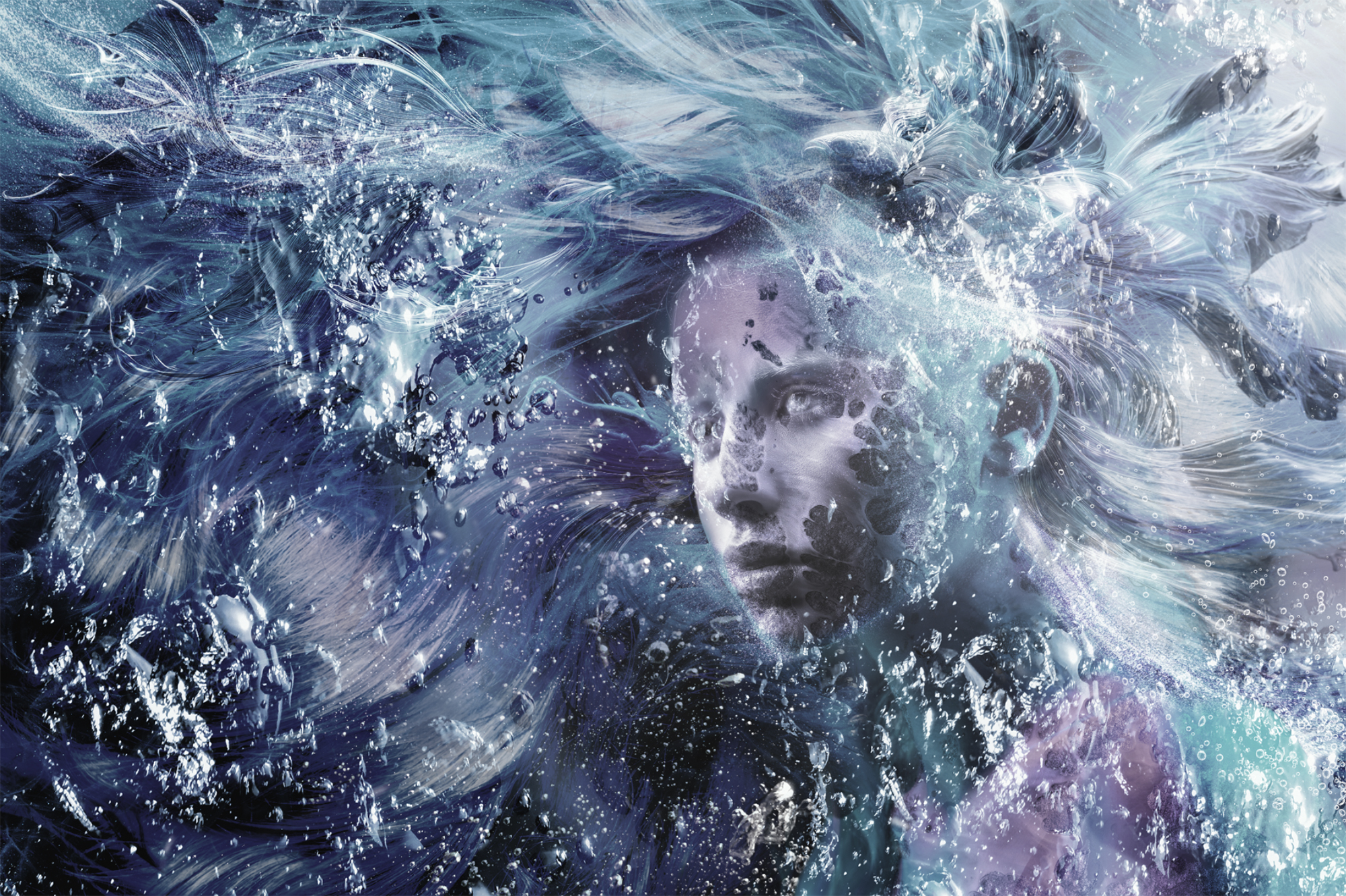 JJRibi, Neon Siren, 2023, digital composition